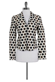 Current Boutique-Akris - Cream Polka Dot Jacket Sz 4