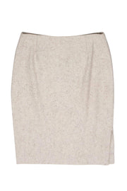 Current Boutique-Akris - Cream Speckled Pencil Skirt Sz 8