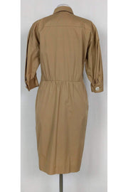 Current Boutique-Akris - Khaki Dress w/ Iridescent Buttons Sz 6