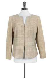 Current Boutique-Akris - Pink & Beige Tweed Blazer Sz 12