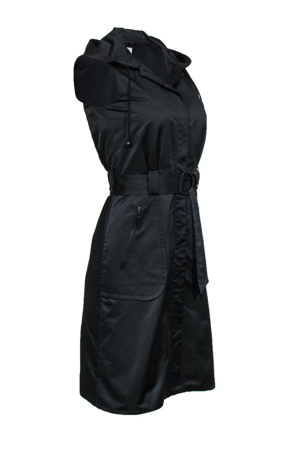 Current Boutique-Akris Punto - Black Hooded Dress w/ Belt Sz 4