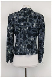 Current Boutique-Akris Punto - Blue Polka Dot Jacket Sz 8