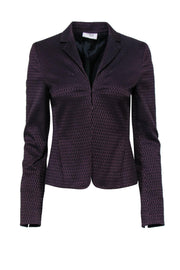 Current Boutique-Akris Punto - Dark Purple Polka Dot Blazer Sz 4