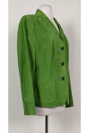 Current Boutique-Akris Punto - Green Suede Blazer Sz 14