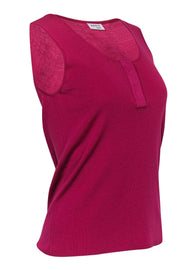 Current Boutique-Akris Punto - Magenta Knit Wool Tank Sz 10