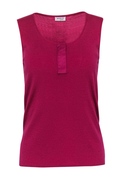 Current Boutique-Akris Punto - Magenta Knit Wool Tank Sz 10