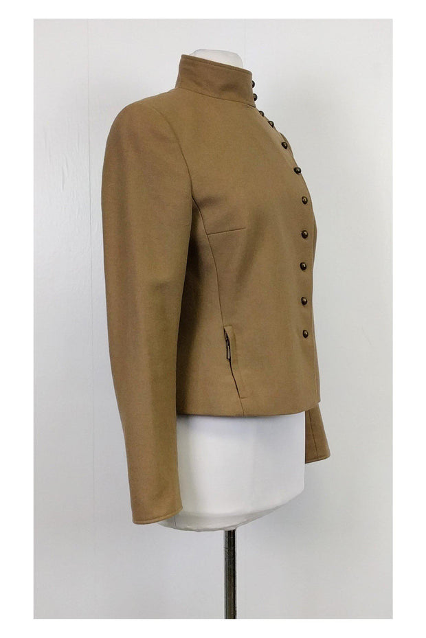 Current Boutique-Akris Punto - Tan Stand Up Collar Blazer Sz 6