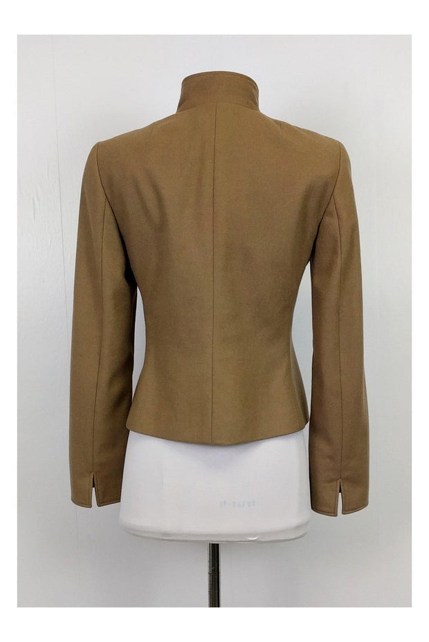 Current Boutique-Akris Punto - Tan Stand Up Collar Blazer Sz 6