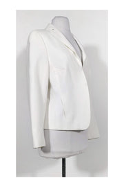 Current Boutique-Akris Punto - White Hook & Eye Closure Blazer Sz 10