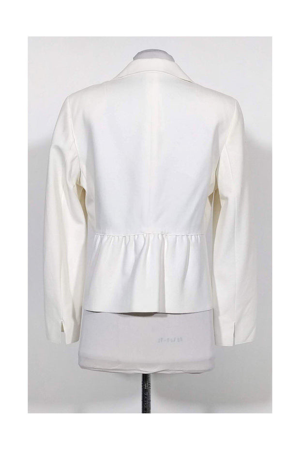 Current Boutique-Akris Punto - White Hook & Eye Closure Blazer Sz 10