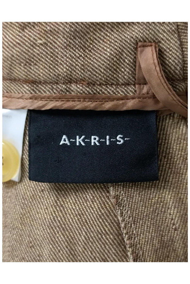 Current Boutique-Akris - Tan Linen Trousers Sz 6