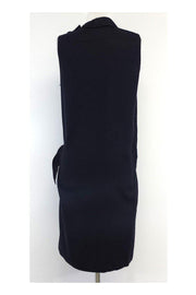 Current Boutique-Alasdair - Navy Silk Draped Sleeveless Dress Sz 2