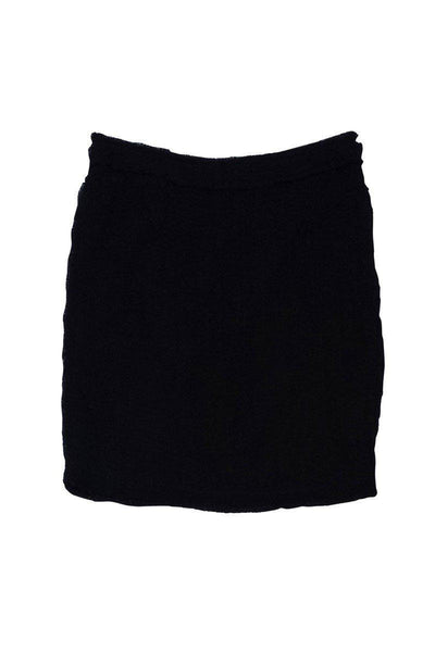 Current Boutique-Alberta Ferretti - Black Textured Skirt Sz 8