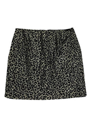 Current Boutique-Alberto Makali - Black & Gold Animal Print Miniskirt Sz 12