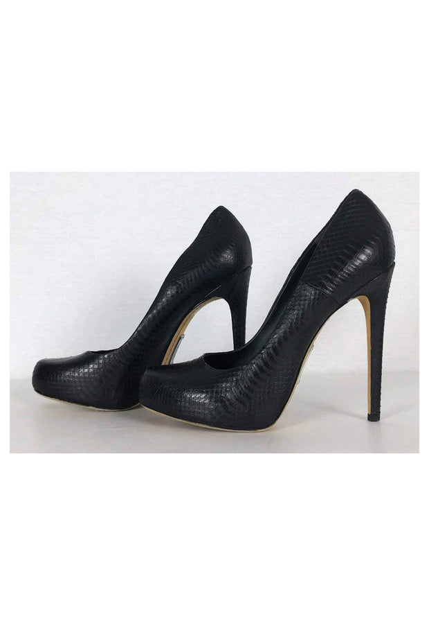 Current Boutique-Alejandro Ingelmo - Black Embossed Pumps Sz 10