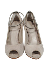 Current Boutique-Alexander McQueen - Gray Suede Pumps w/ Knotted Design Sz 5