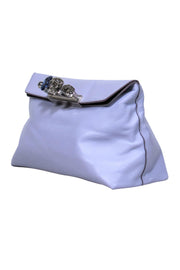 Current Boutique-Alexander McQueen - Lavender Leather Jeweled Knuckle Clutch