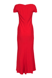 Current Boutique-Alexander McQueen - Red Cap Sleeve Gown Sz 6