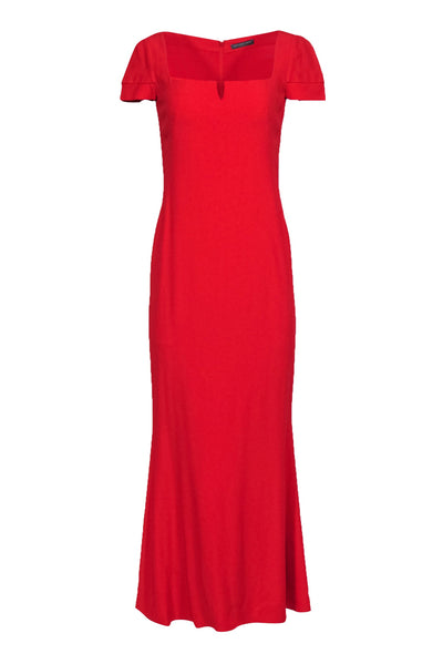 Current Boutique-Alexander McQueen - Red Cap Sleeve Gown Sz 6