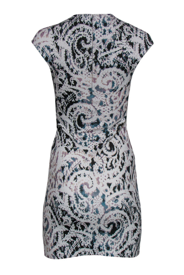 Current Boutique-Alexander McQueen - White Lace Printed Sheath Dress Sz M