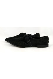 Current Boutique-Alexander Wang - Black Calf Hair Buckle Loafers Sz 7