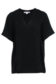 Current Boutique-Alexander Wang - Black V-Neck Layered Tee Sz 10