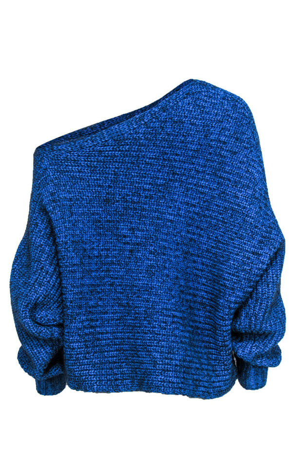 Current Boutique-Alexander Wang - Blue & Black Oversized Knit Sweater Sz M