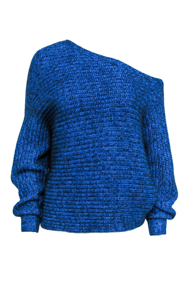 Current Boutique-Alexander Wang - Blue & Black Oversized Knit Sweater Sz M