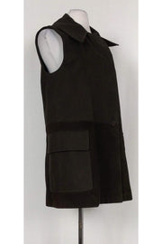 Current Boutique-Alexander Wang - Brown Cotton & Suede Vest Sz S