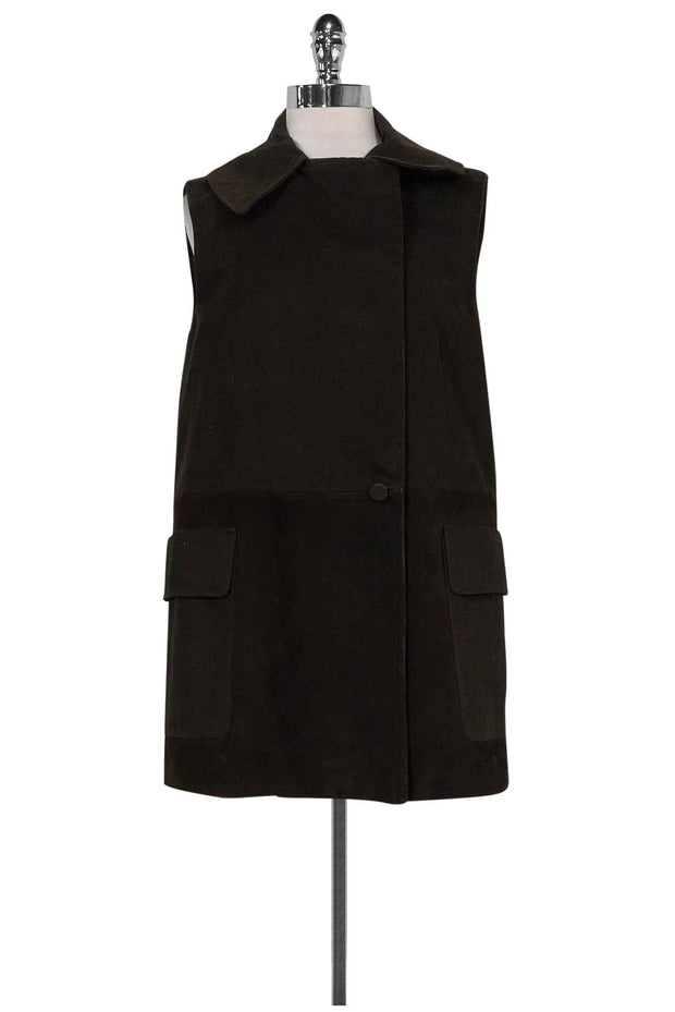 Current Boutique-Alexander Wang - Brown Cotton & Suede Vest Sz S