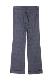 Current Boutique-Alexander Wang - Dark Blue Textured Silk Slacks Sz 6