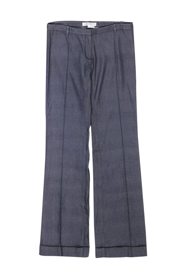 Current Boutique-Alexander Wang - Dark Blue Textured Silk Slacks Sz 6