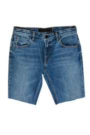 Current Boutique-Alexander Wang - Medium Wash Cutoff Denim Bermuda Shorts Sz 26