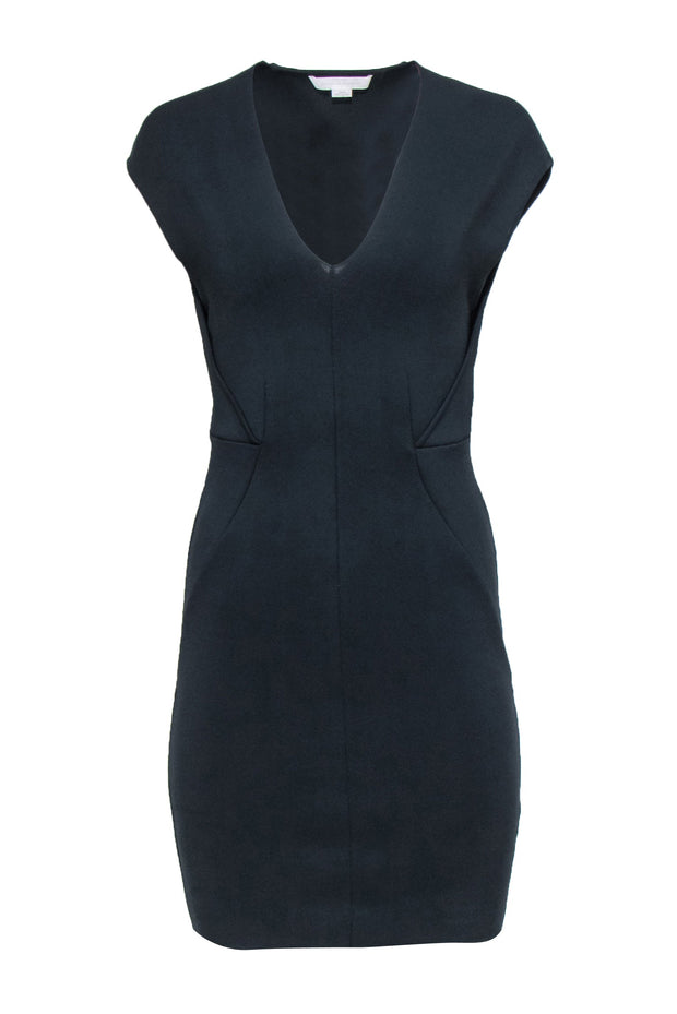 Current Boutique-Alexander Wang - Navy Bandage V-Neck Sheath Dress Sz M