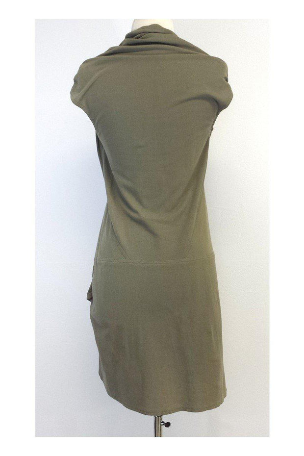 Current Boutique-Alexander Wang - Olive Green Cotton Sleeveless Dress Sz 4