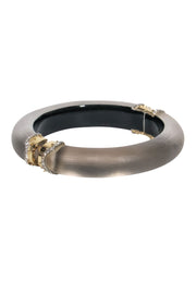 Current Boutique-Alexis Bittar - Lucite Bangle w/ Gold Clasps & Diamond Adornment