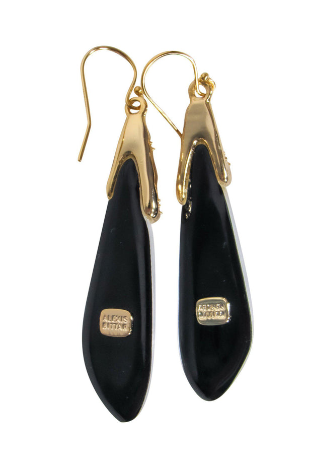 Current Boutique-Alexis Bittar - White Lucite Teardrop Fishhook Earrings