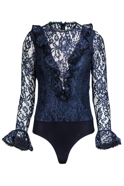 Current Boutique-Alexis - Blue Lace Bodysuit Sz S