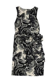 Current Boutique-Alice & Olivia - Black & Cream Gathered Dress Sz 2