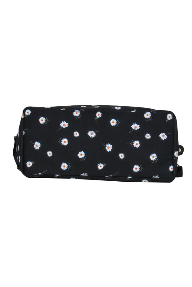 Current Boutique-Alice & Olivia - Black Daisy Print Duffle Bag