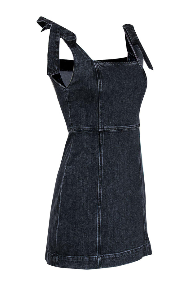 Current Boutique-Alice & Olivia - Black Denim Sleeveless Sheath Dress Sz 2