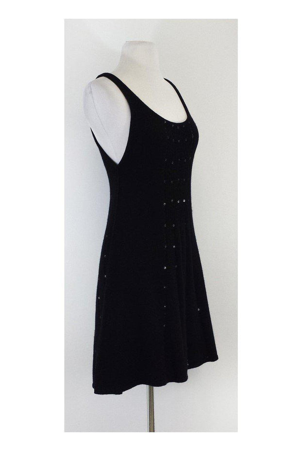 Current Boutique-Alice & Olivia - Black Embellished Sweater Dress Sz S