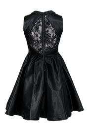 Current Boutique-Alice & Olivia - Black Fit & Flare Dress w/ Beaded Peter Pan Collar Sz 0