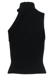 Current Boutique-Alice & Olivia - Black Knit Cutout Mock Neck Top Sz XS