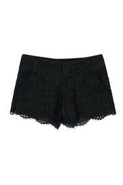 Current Boutique-Alice & Olivia - Black Lace Shorts w/ Scalloped Hem Sz 2