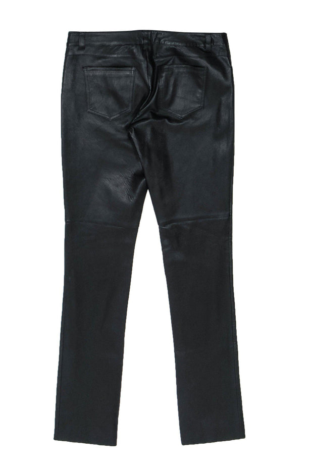 Current Boutique-Alice & Olivia - Black Leather Slim Pants Sz 8