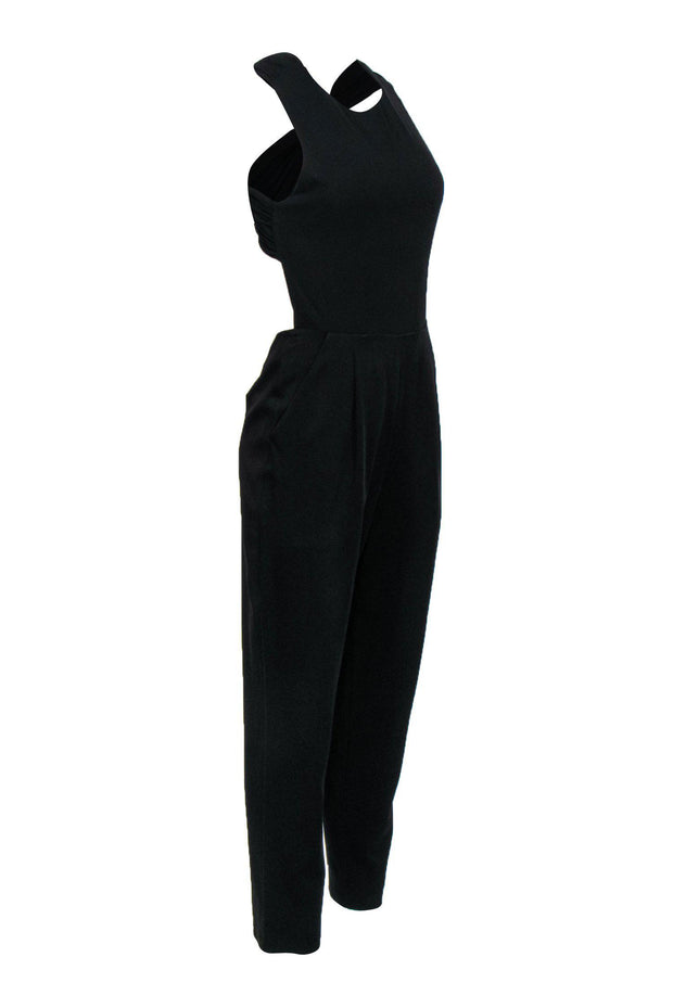 Current Boutique-Alice & Olivia - Black Open Knot Back Jumpsuit Sz 6