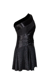 Current Boutique-Alice & Olivia - Black Pleated Lace Trim Dress Sz XS