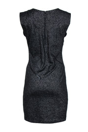 Current Boutique-Alice & Olivia - Black & Silver Bodycon Dress w/ Exposed Zipper Details Sz L