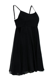 Current Boutique-Alice & Olivia - Black Strappy A-Line Dress w/ Side Cutouts Sz 8